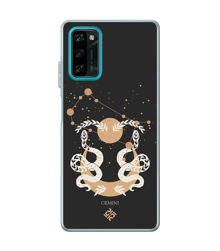 Funda para [ Blackview A100 ] Dibujo Zodiaco [ Signo Zodiacal - Geminis ] de Silicona Flexible para Smartphone 