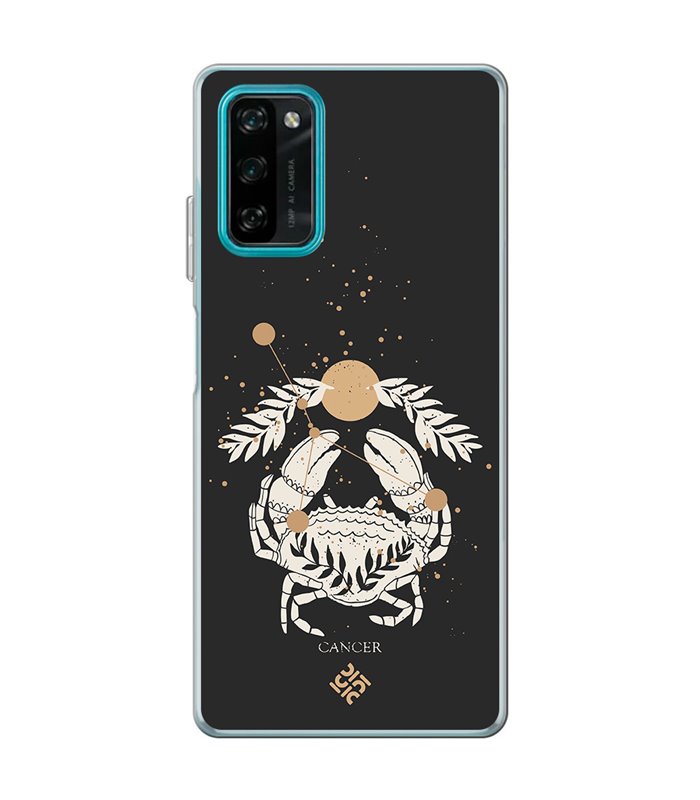 Funda para [ Blackview A100 ] Dibujo Zodiaco [ Signo Zodiacal - Cancer ] de Silicona Flexible para Smartphone 