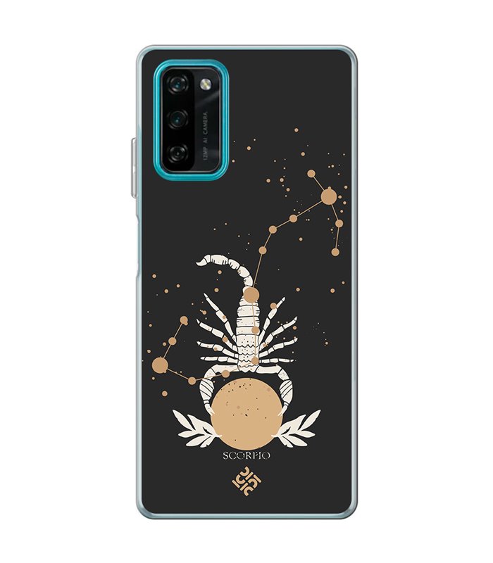 Funda para [ Blackview A100 ] Dibujo Zodiaco [ Signo Zodiacal - Escorpio ] de Silicona Flexible para Smartphone 