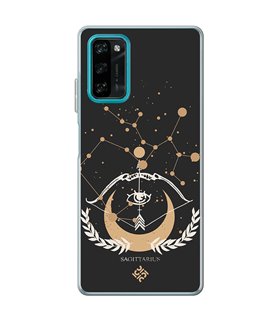 Funda para [ Blackview A100 ] Dibujo Zodiaco [ Signo Zodiacal - Sagitario ] de Silicona Flexible para Smartphone 