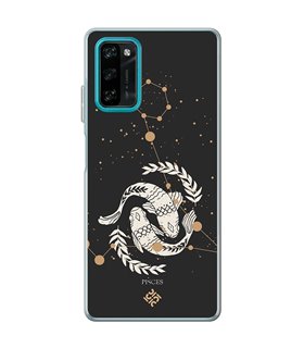 Funda para [ Blackview A100 ] Dibujo Zodiaco [ Signo zodiacal - Picis ] de Silicona Flexible para Smartphone 