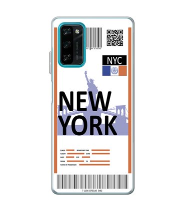 Funda para [ Blackview A100 ] Billete de Avión [ New York ] de Silicona Flexible para Smartphone 