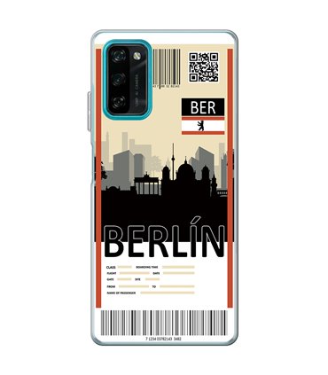 Funda para [ Blackview A100 ] Billete de Avión [ Berlín ] de Silicona Flexible para Smartphone 