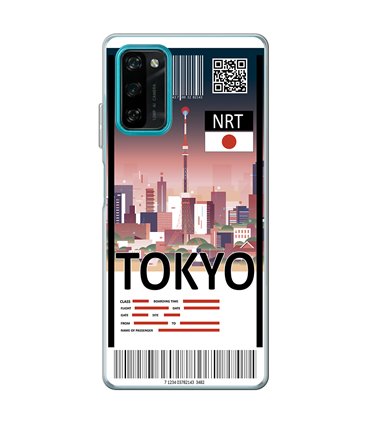 Funda para [ Blackview A100 ] Billete de Avión [ Tokio ] de Silicona Flexible para Smartphone 