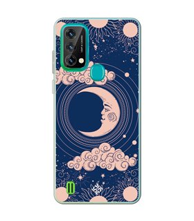 Funda para [ Blackview A50 ] Dibujo Esotérico [ Luna Creciente - Dibujo Místico Astrologico ] de Silicona Flexible