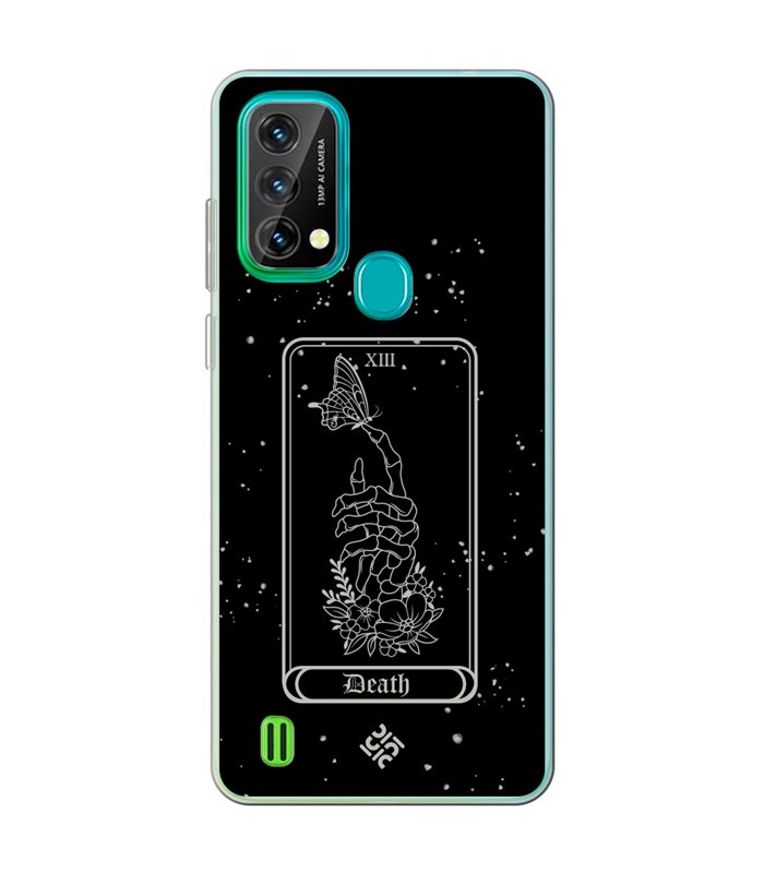 Funda para [ Blackview A50 ] Dibujo Esotérico [ Carta del Tarot -  Death ] de Silicona Flexible para Smartphone