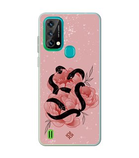 Funda para [ Blackview A50 ] Dibujo Esotérico [ Tentación Floral - Rosas con Serpientes ] de Silicona Flexible
