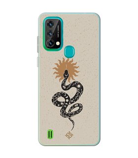 Funda para [ Blackview A50 ] Dibujo Esotérico [ Serpiente Esotérica y Signo Solar ] de Silicona Flexible