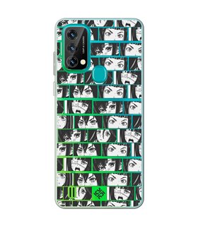 Funda para [ Blackview A50 ] Dibujos Frikis [ Ojos Estilo Manga - Concepto de Historieta ] de Silicona Flexible