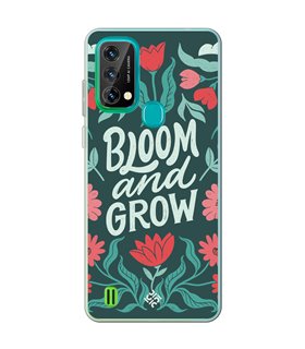 Funda para [ Blackview A50 ] Dibujo Frases Guays [ Flores Bloom and Grow ] de Silicona Flexible para Smartphone