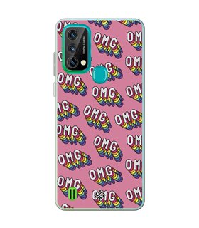 Funda para [ Blackview A50 ] Dibujo Frases Guays [ OMG ] de Silicona Flexible para Smartphone 