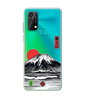 Funda para [ Blackview A50 ] Dibujo Japones [ Monte Fuji ] de Silicona Flexible para Smartphone 