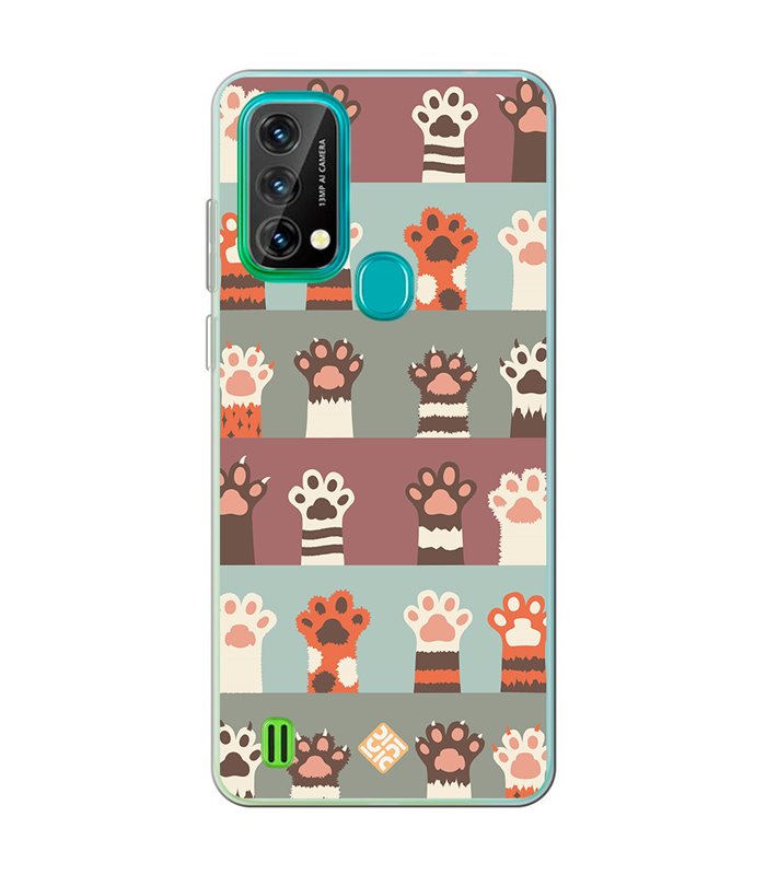 Funda para [ Blackview A50 ] Dibujo Mascotas [ Zarpas de Gatos ] de Silicona Flexible