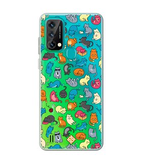 Funda para [ Blackview A50 ] Dibujo Mascotas [ Gatos de Varios Colores ] de Silicona Flexible