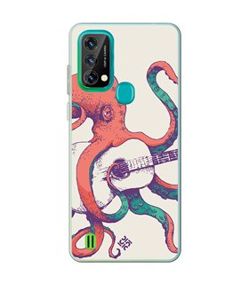 Funda para [ Blackview A50 ] Diseño Música [ Pulpo Tocando la Guitarra ] de Silicona Flexible