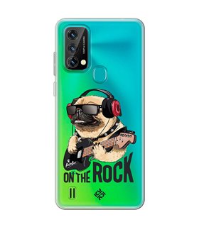 Funda para [ Blackview A50 ] Diseño Música [ Pug Perro con Auriculares ] de Silicona Flexible