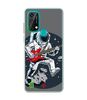 Funda para [ Blackview A50 ] Diseño Música [ Guitarrista Espacial ] de Silicona Flexible