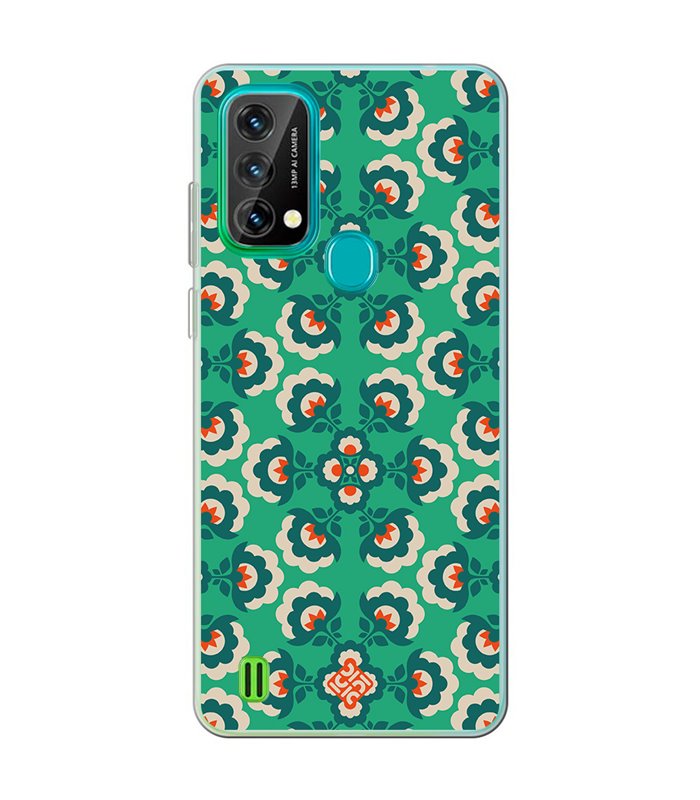 Funda para [ Blackview A50 ] Dibujos Retro [ Algodones Verdes - Caleidoscopio ] de Silicona