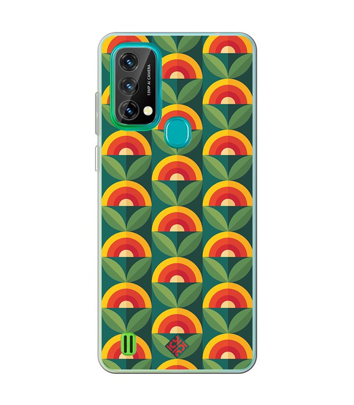 Funda para [ Blackview A50 ] Dibujos Retro [ Diseño Flor - Retro ] de Silicona Flexible