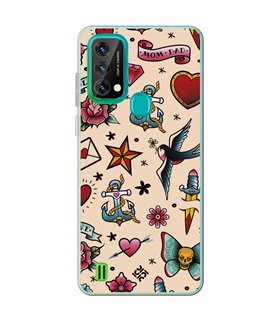 Funda para [ Blackview A50 ] Dibujo Tendencias [ Tatuajes Clásicos ] de Silicona Flexible