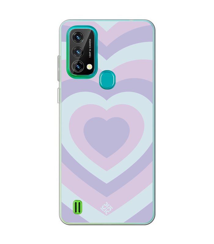 Funda para [ Blackview A50 ] Dibujo Tendencias [ Corazones Superpuestos Tonos Pastel ] 