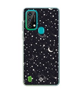 Funda para [ Blackview A50 ] Dibujo Tendencias [ Fondo Estrellado con Planetas ] de Silicona Flexible