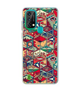 Funda para [ Blackview A50 ] Dibujo Auténtico [ Diseño Doodle Arte con Elementos Ornamentales ] de Silicona