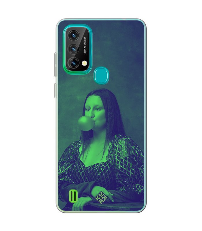 Funda para [ Blackview A50 ] Dibujo Auténtico [ Mona Lisa Moderna ] de Silicona Flexible para Smartphone 