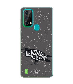 Funda para [ Blackview A50 ] Dibujo Auténtico [ Cuervo Never More ] de Silicona Flexible para Smartphone 