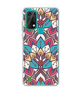 Funda para [ Blackview A50 ] Dibujo Auténtico [ Mosaico Floral Mandala ] de Silicona Flexible para Smartphone