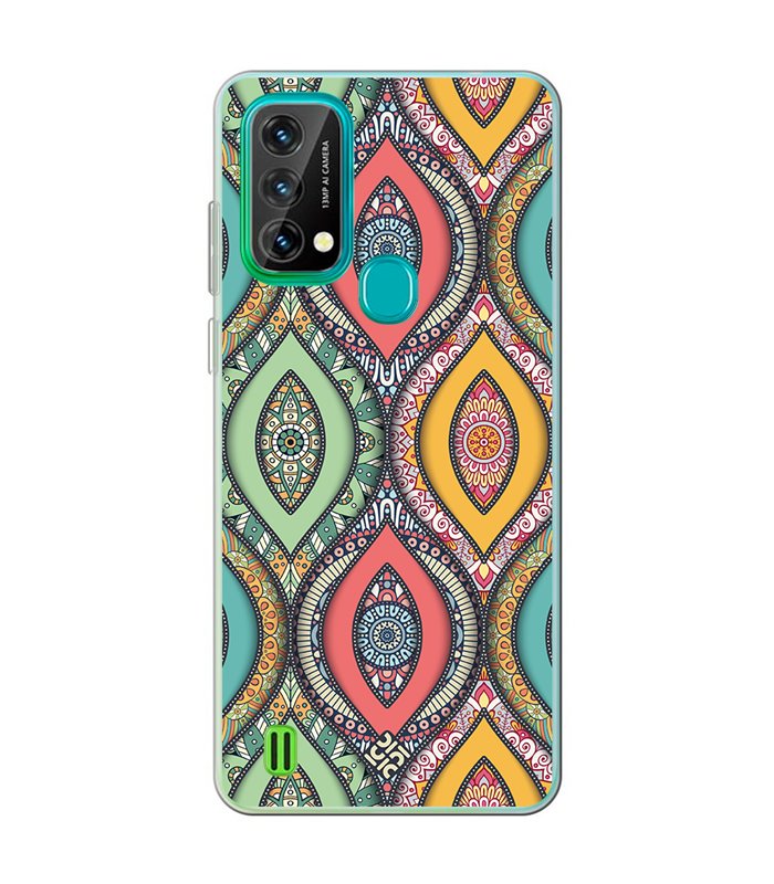 Funda para [ Blackview A50 ] Dibujo Auténtico [ Ojo de Hamsa Mandala ] de Silicona Flexible