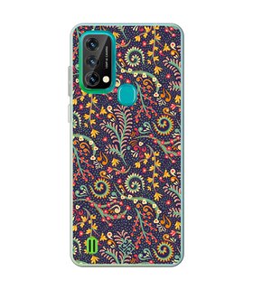 Funda para [ Blackview A50 ] Dibujo Auténtico [ Patrón de Platas Abstractas ] de Silicona Flexible