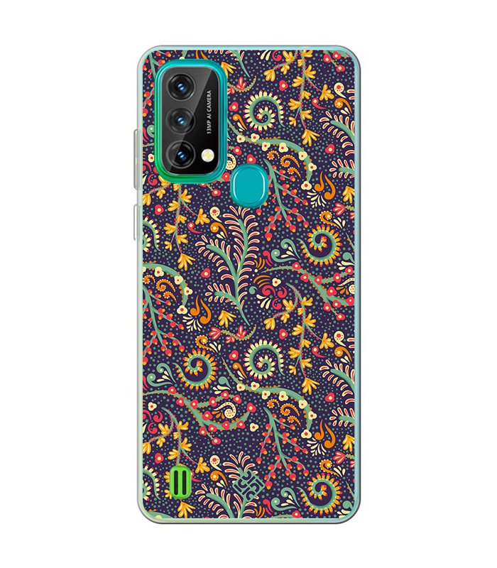 Funda para [ Blackview A50 ] Dibujo Auténtico [ Patrón de Platas Abstractas ] de Silicona Flexible