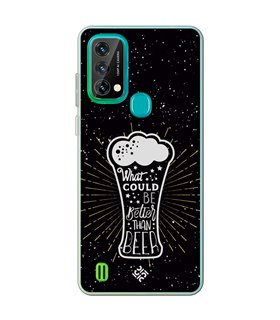 Funda para [ Blackview A50 ] Dibujo Auténtico [ What Could  Be Better Than Beer ] de Silicona Flexible