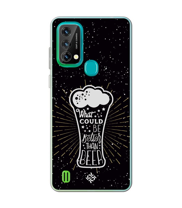 Funda para [ Blackview A50 ] Dibujo Auténtico [ What Could  Be Better Than Beer ] de Silicona Flexible