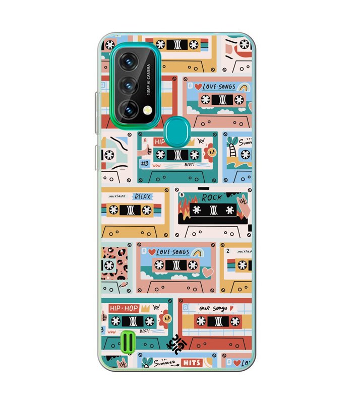 Funda para [ Blackview A50 ] Dibujo Auténtico [ Cintas de Cassette ] de Silicona Flexible