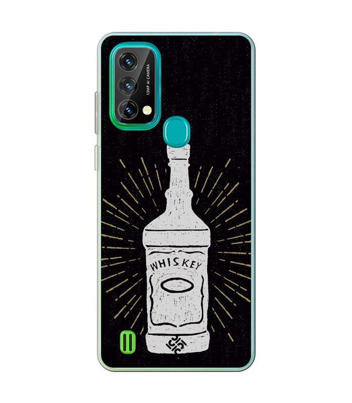 Funda para [ Blackview A50 ] Dibujo Auténtico [ Whiskey ] de Silicona Flexible para Smartphone