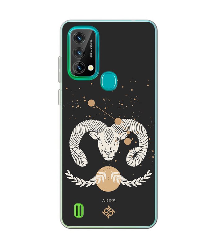 Funda para [ Blackview A50 ] Dibujo Zodiaco [ Signo Zodiacal - Aries ] de Silicona Flexible para Smartphone 