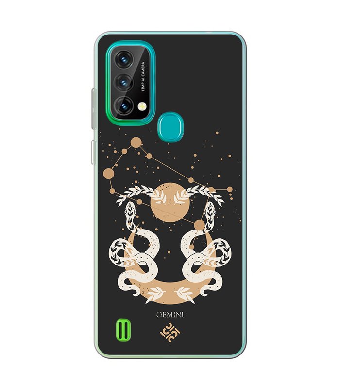 Funda para [ Blackview A50 ] Dibujo Zodiaco [ Signo Zodiacal - Geminis ] de Silicona Flexible para Smartphone 