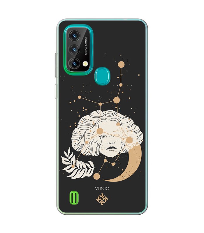 Funda para [ Blackview A50 ] Dibujo Zodiaco [ Signo Zodiacal - Virgo ] de Silicona Flexible para Smartphone 