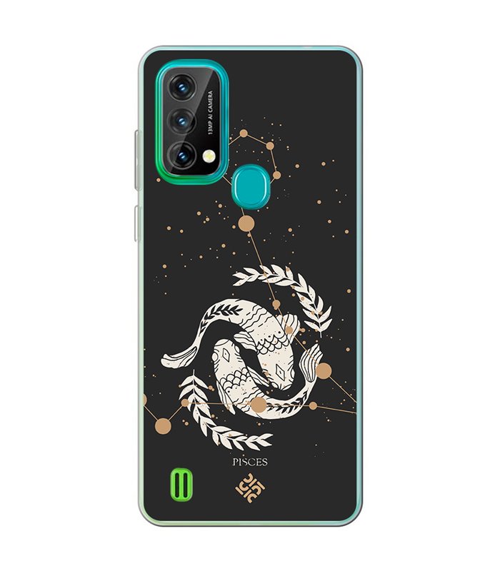 Funda para [ Blackview A50 ] Dibujo Zodiaco [ Signo zodiacal - Picis ] de Silicona Flexible para Smartphone 