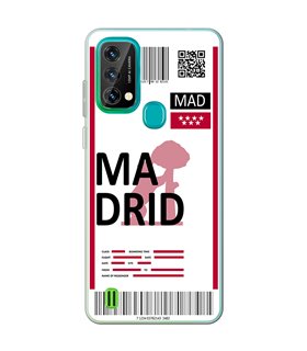 Funda para [ Blackview A50 ] Billete de Avión [ Madrid ] de Silicona Flexible para Smartphone 