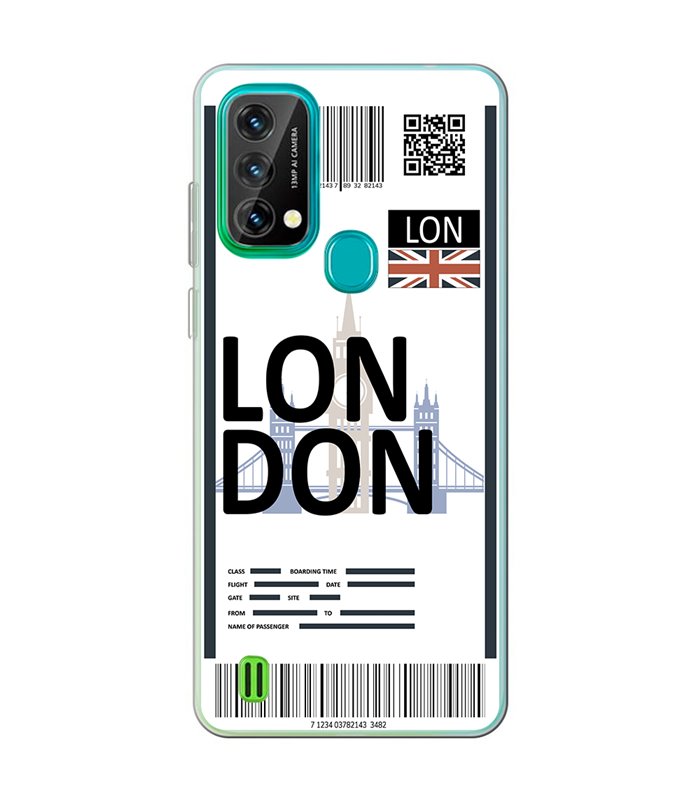 Funda para [ Blackview A50 ] Billete de Avión [ London ] de Silicona Flexible para Smartphone 