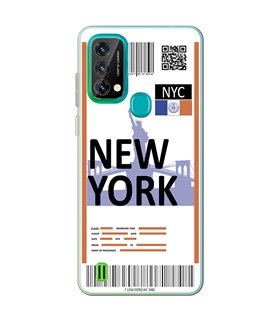 Funda para [ Blackview A50 ] Billete de Avión [ New York ] de Silicona Flexible para Smartphone 