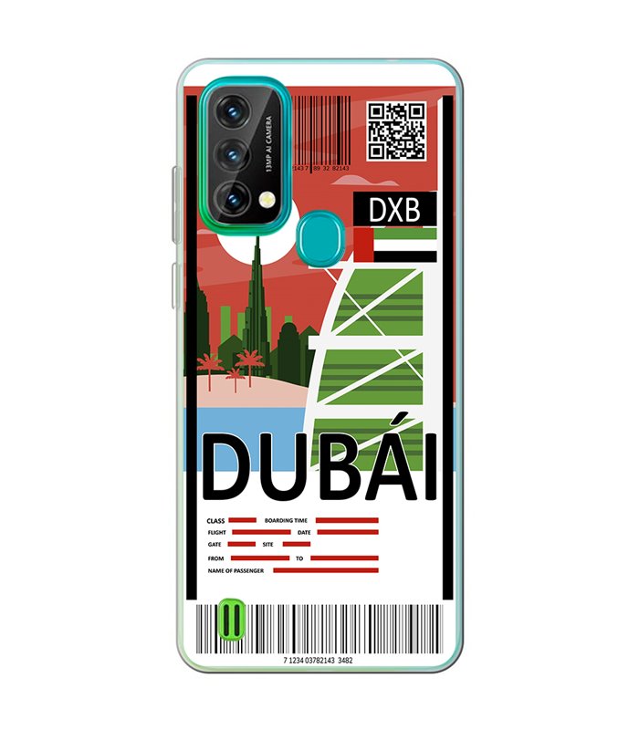 Funda para [ Blackview A50 ] Billete de Avión [ Dubái ] de Silicona Flexible para Smartphone 