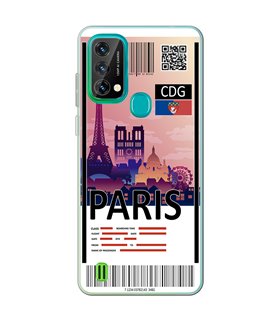 Funda para [ Blackview A50 ] Billete de Avión [ París ] de Silicona Flexible para Smartphone 