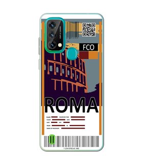 Funda para [ Blackview A50 ] Billete de Avión [ Roma ] de Silicona Flexible para Smartphone 