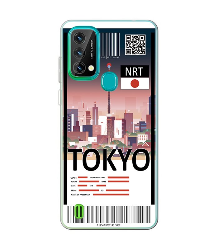 Funda para [ Blackview A50 ] Billete de Avión [ Tokio ] de Silicona Flexible para Smartphone 