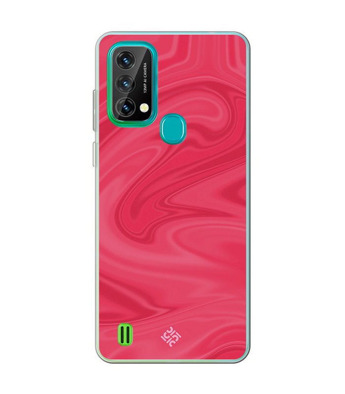 Funda para [ Blackview A50 ] Color del Año Magenta [ Seda - Patrón de Seda ] de Silicona Flexible para Smartphone