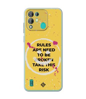 Funda para [ Blackview A55 Pro ] Dibujo Frases Guays [ Smile - Rules Are Need  To Be Broken Take This Risk ] 